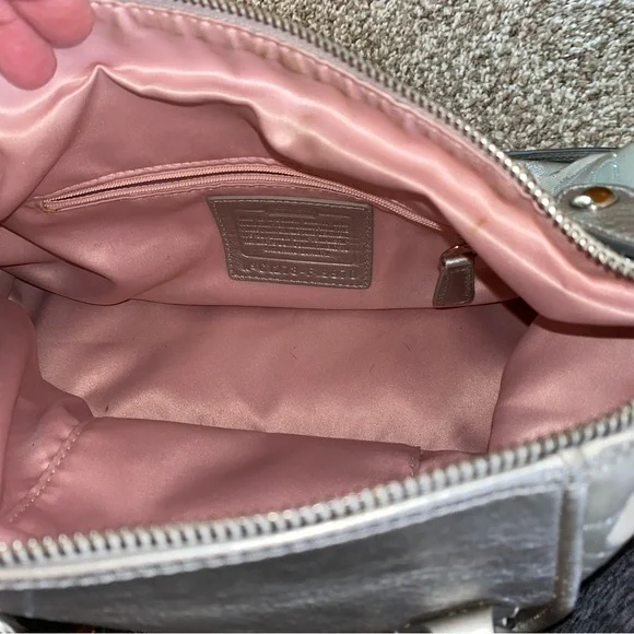 Coach Metallic Silver Tote Bag - Picture 5 of 5